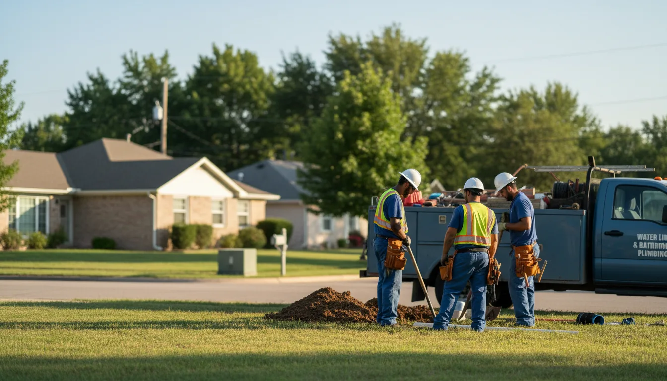 Residential water line and bathroom plumbing service in Jerome, MO